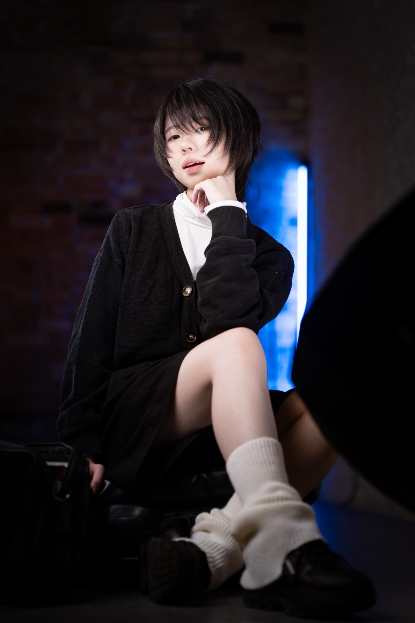 Bethia soft black short haircut portrait